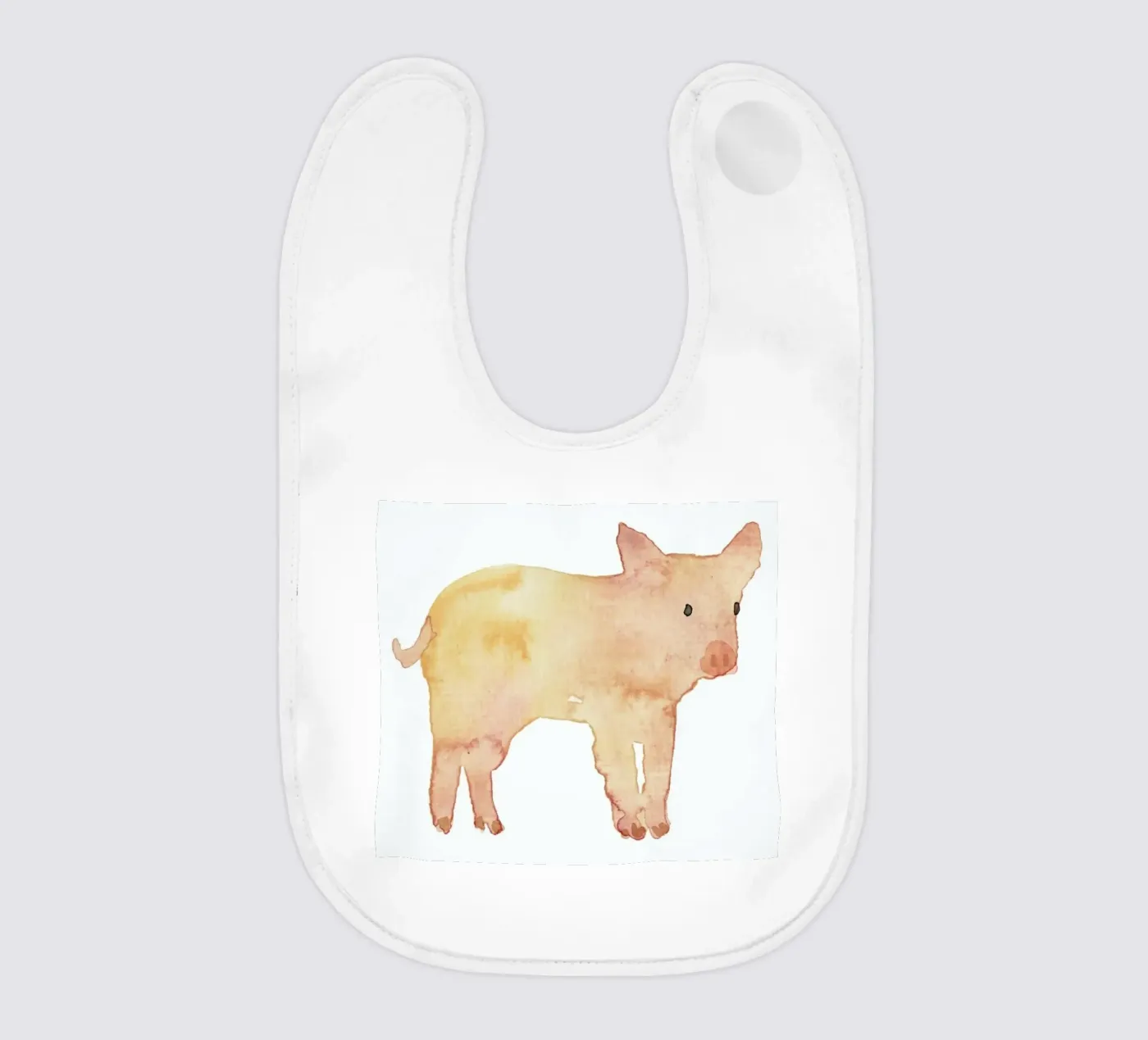 Pig baby bib by Farina Kuklinski