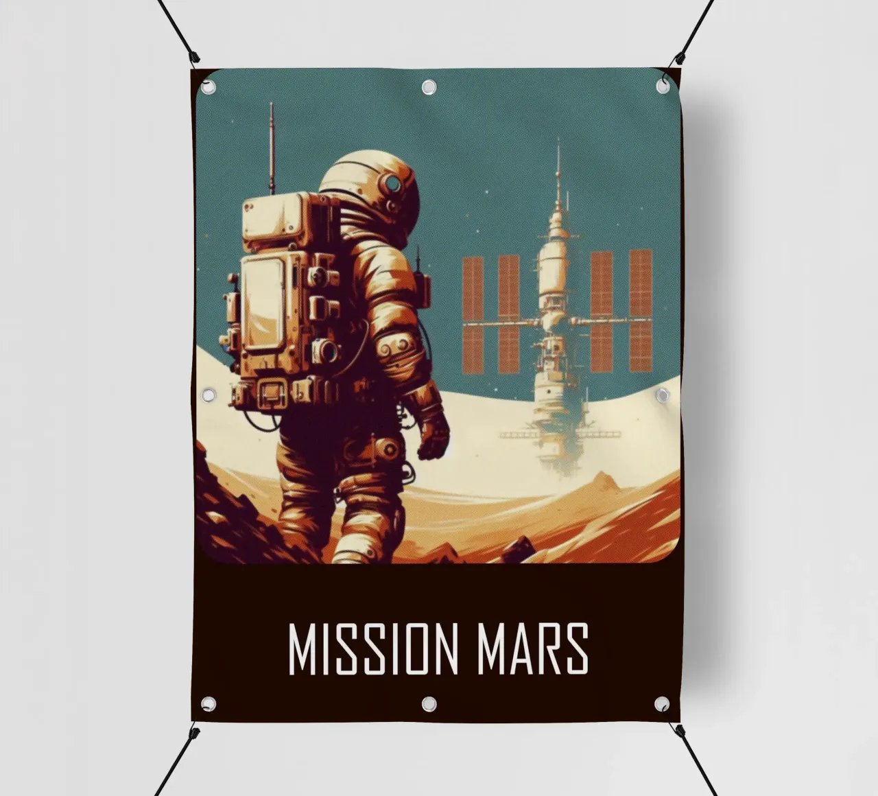 Misión Marte - Póster vintage lonas publicitarias de posterprints-by-nomad