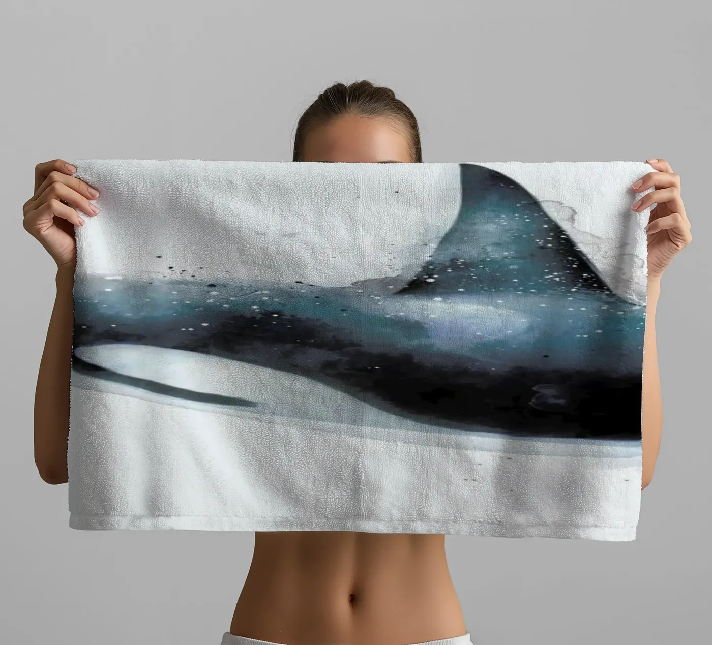 Orca towel by Amy Hamilton