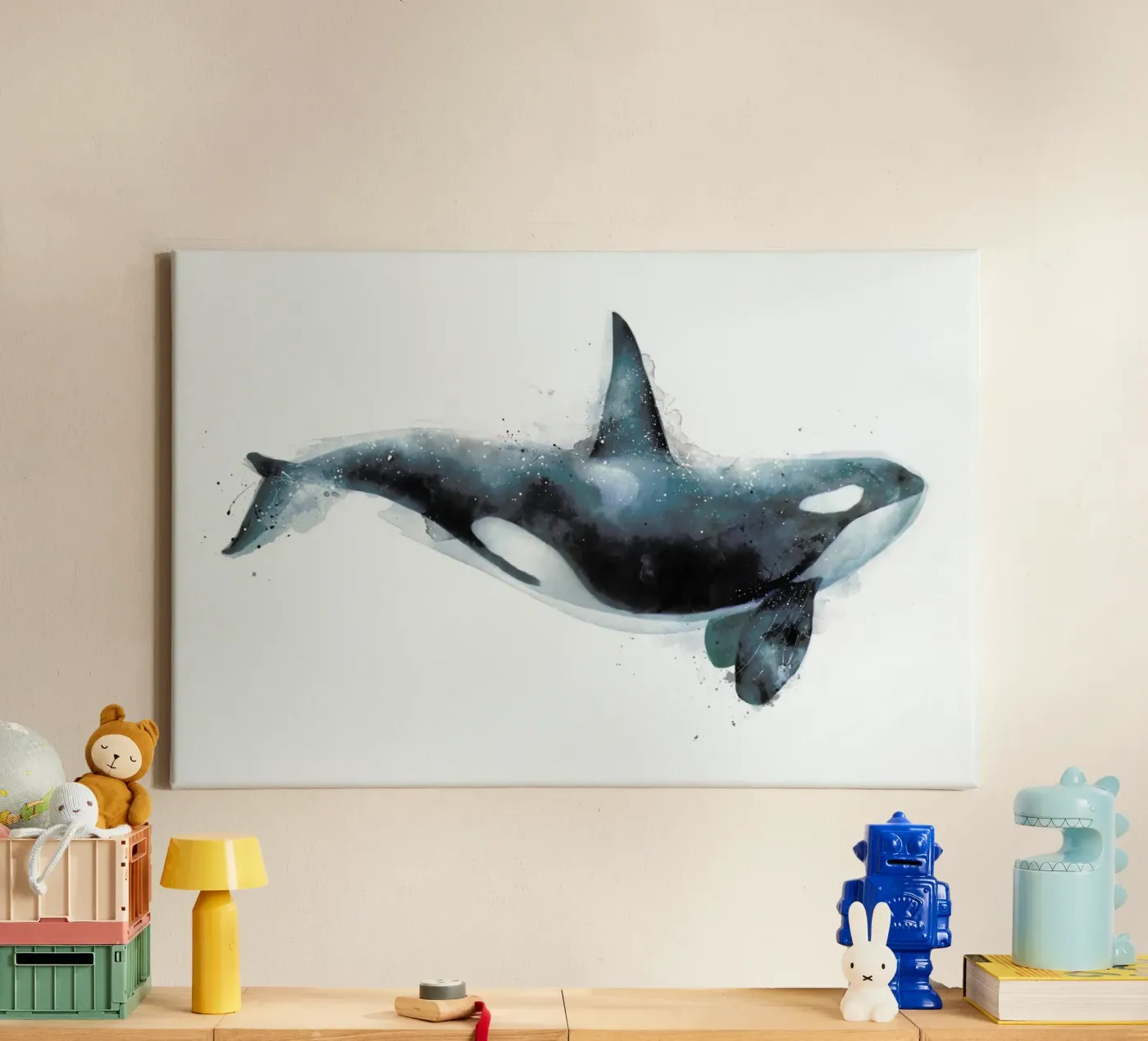 Orca canvas by Amy Hamilton