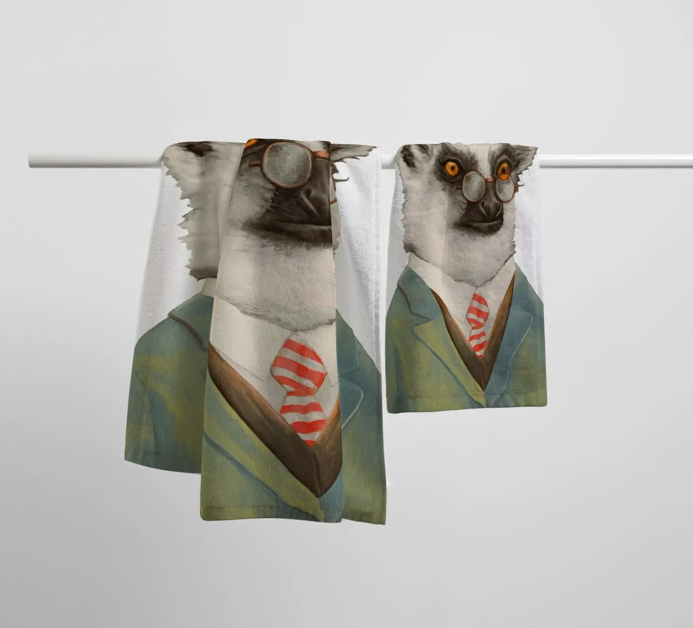 Lemur badhanddoek van Animal Crew