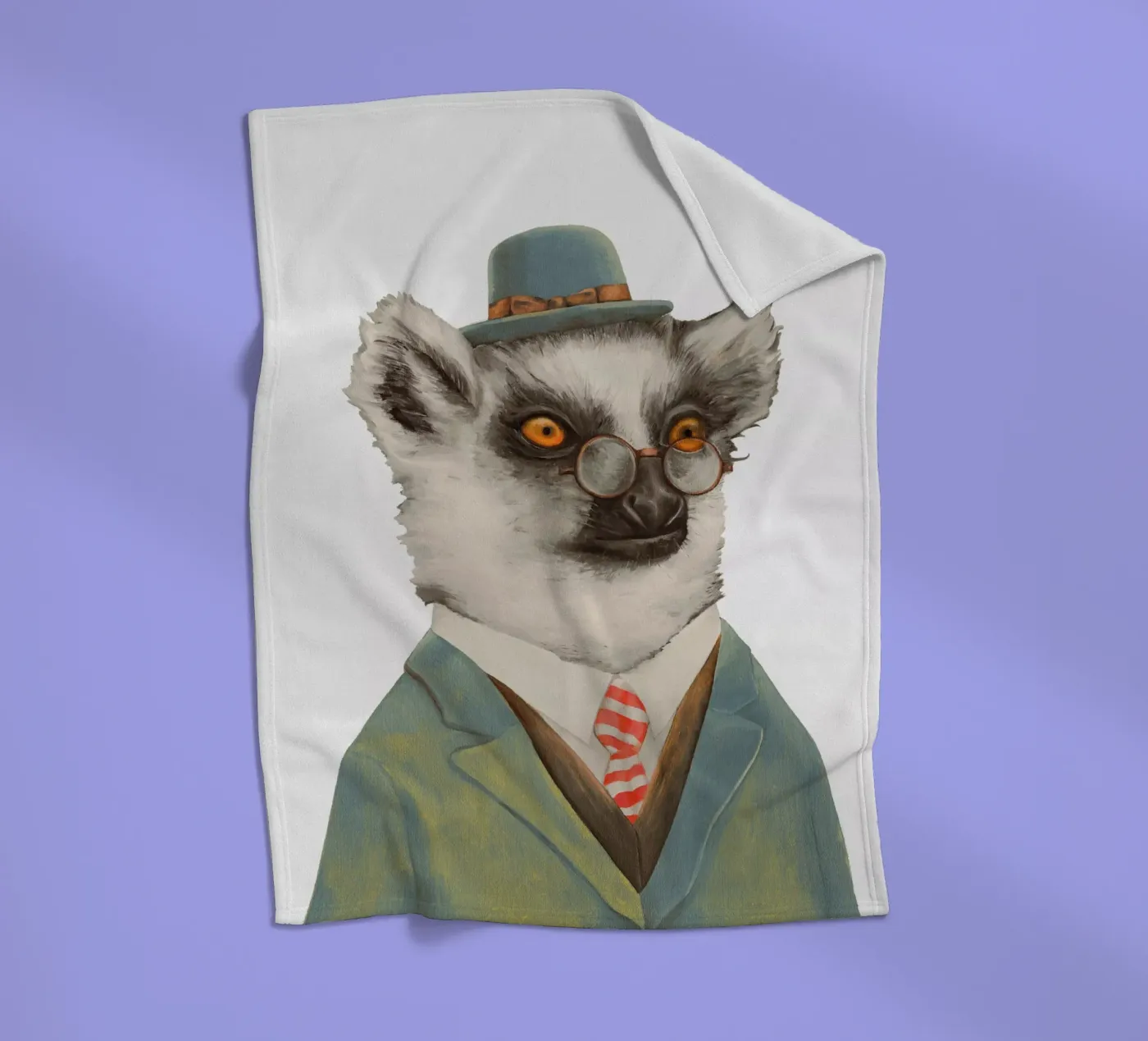 Lemur fleece blanket by Animal Crew
