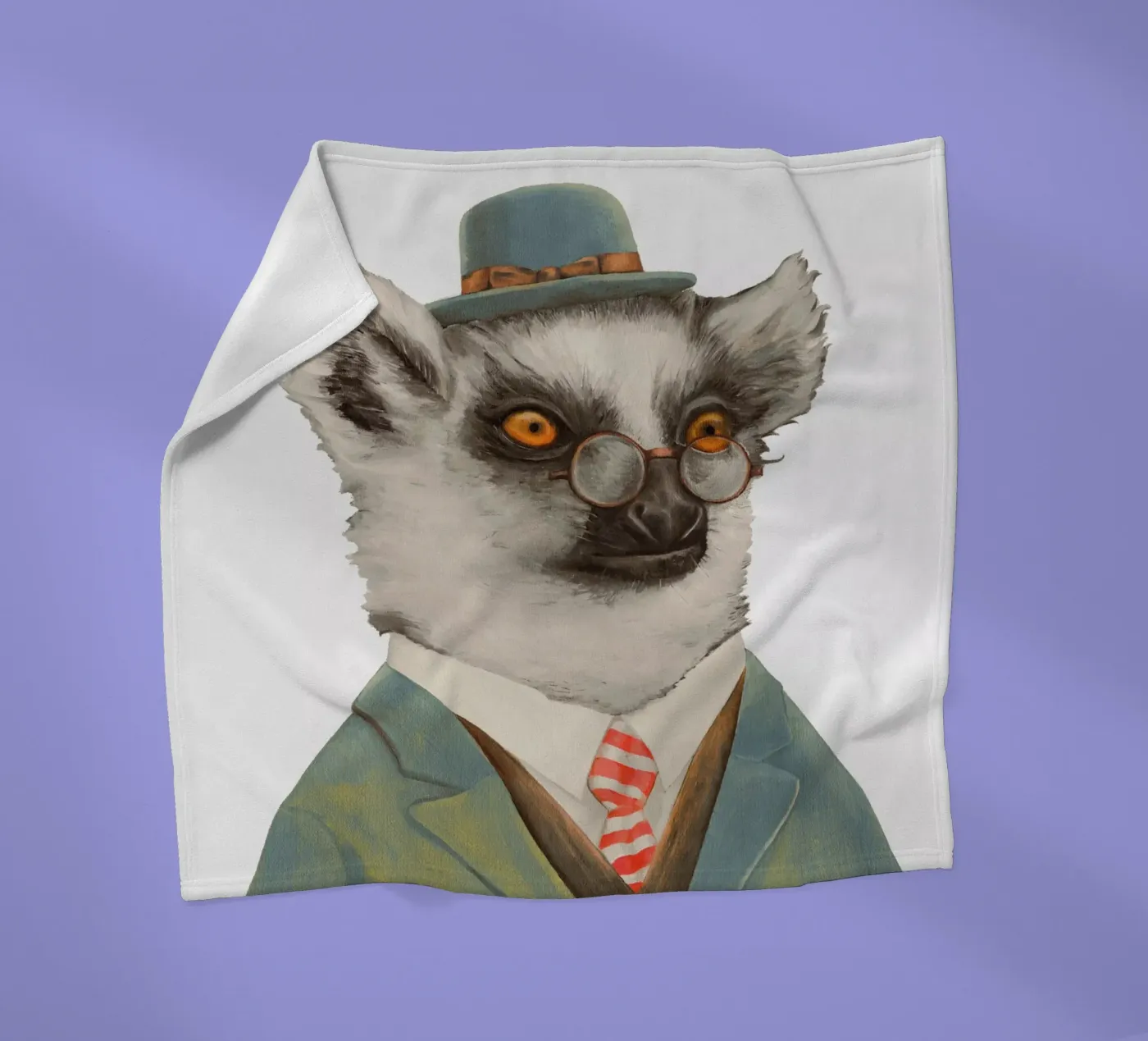 Lemur fleece blanket by Animal Crew