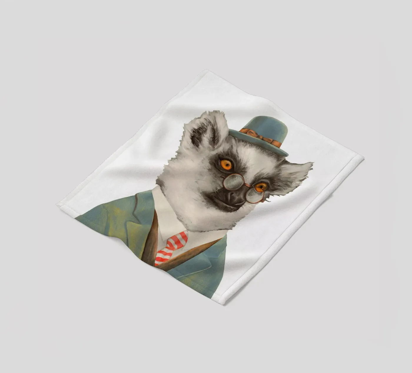 Lemur fleece blanket by Animal Crew