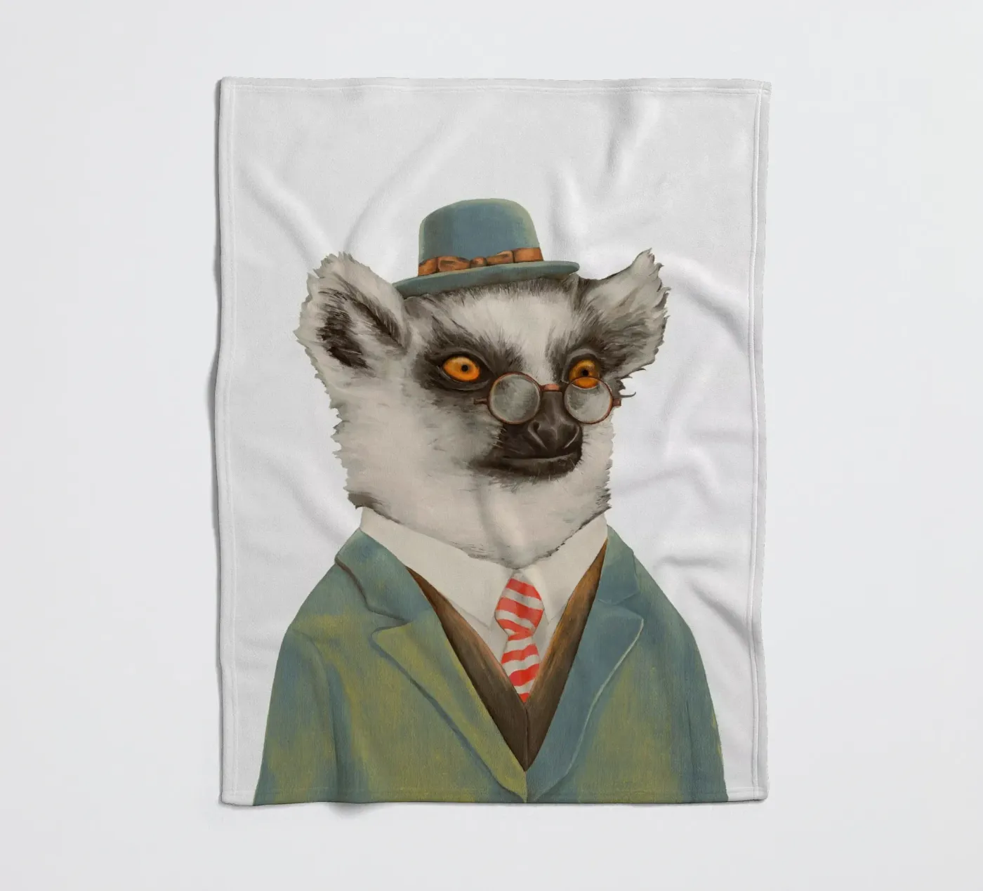 Lemur fleece blanket by Animal Crew