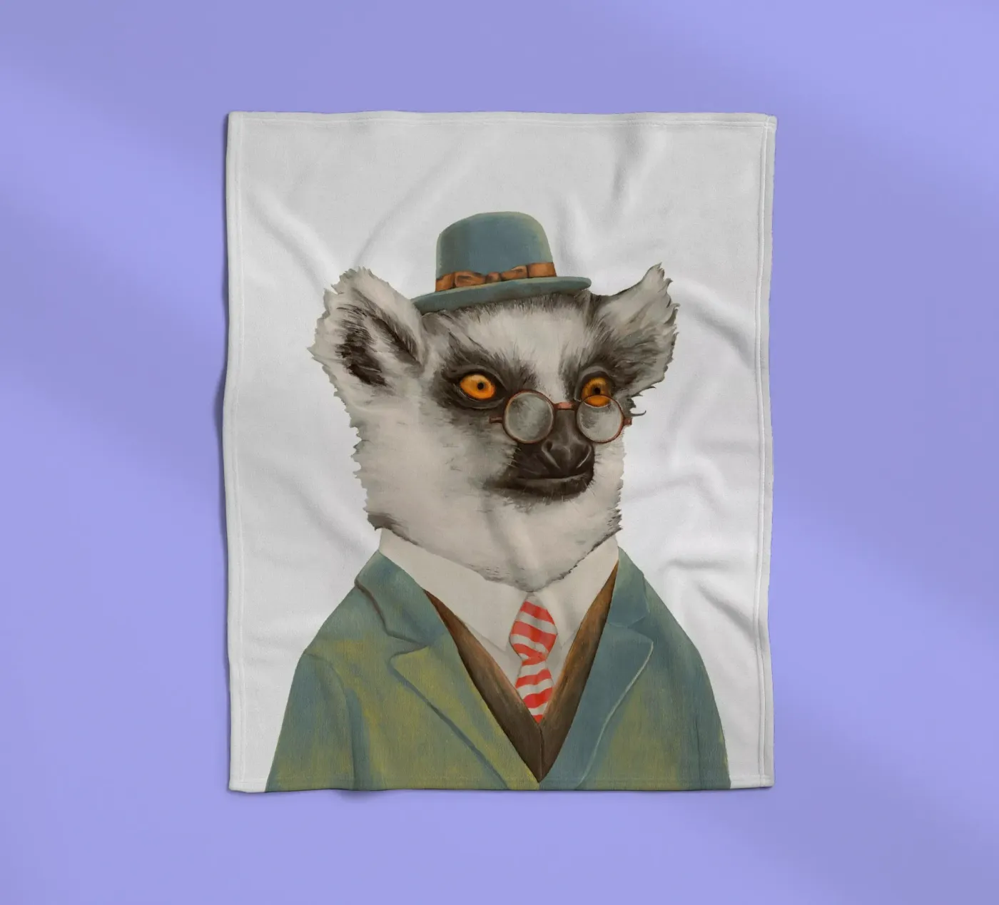 Lemur fleece blanket by Animal Crew