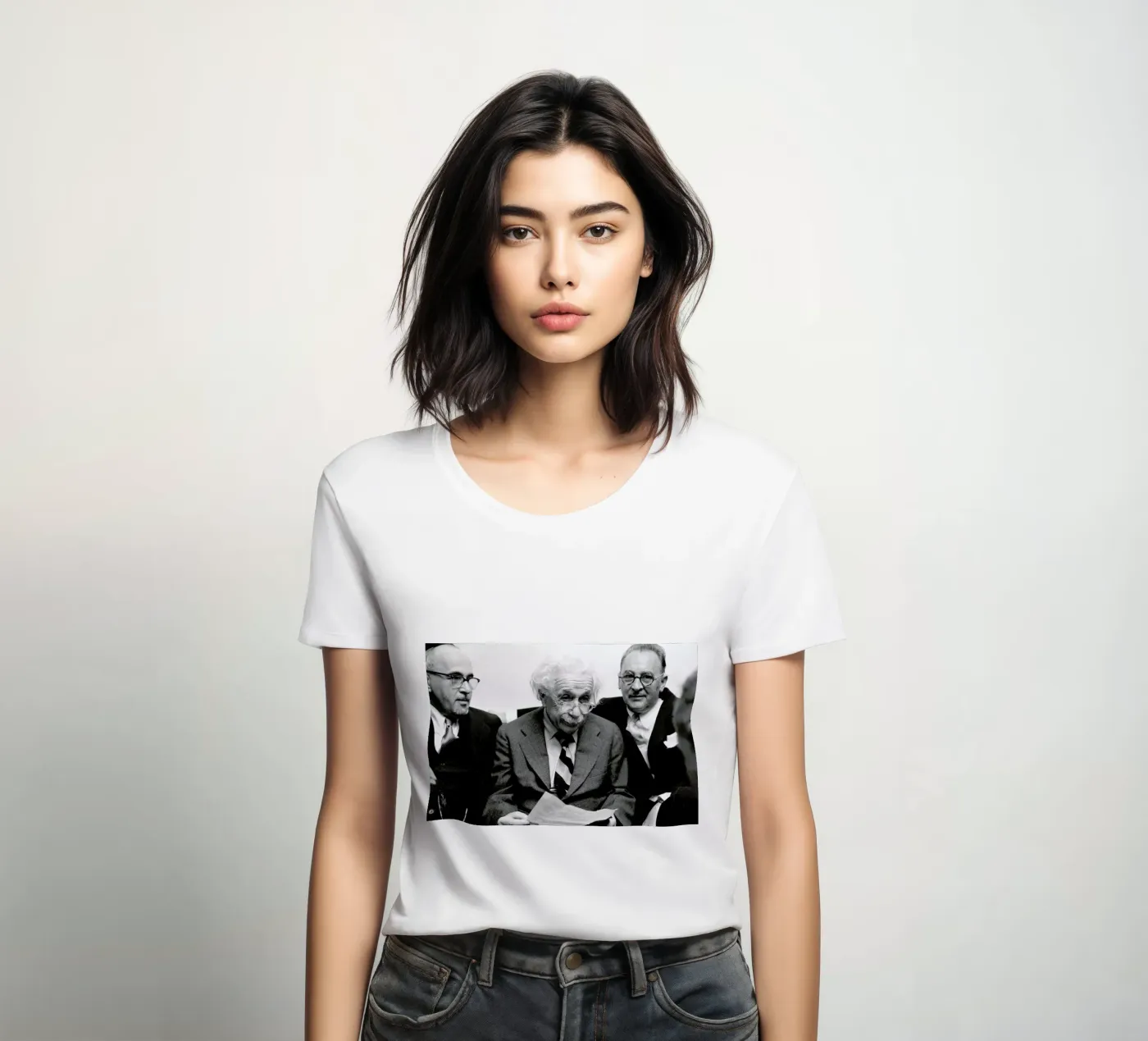 Albert Einstein t-shirt da donna da Gallery Print and Art Limited