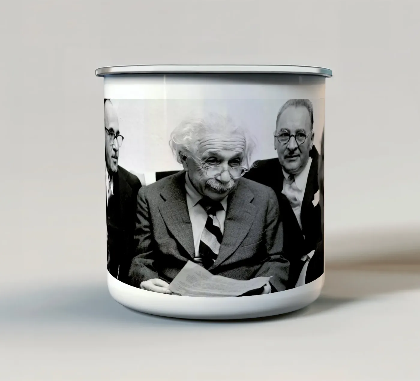 Albert Einstein enamel mug by Gallery Print and Art Limited