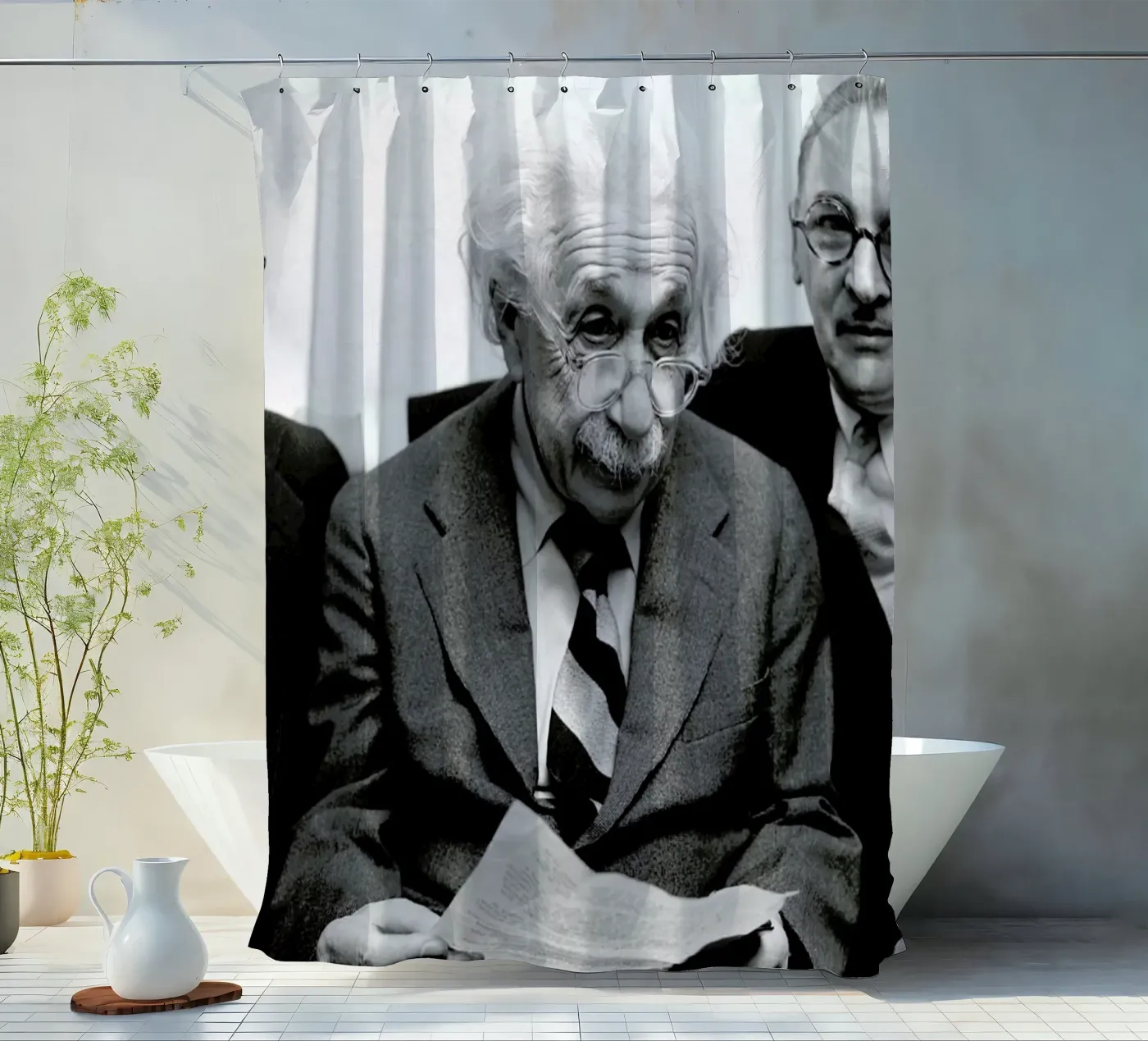 Albert Einstein Duschvorhang von Gallery Print and Art Limited