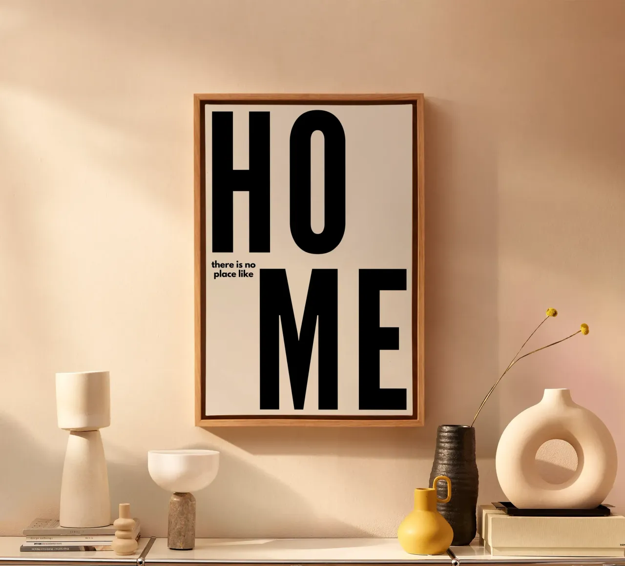 There is no place like Home tela con Cornice a cassetta da NORDLICHT DESIGNS