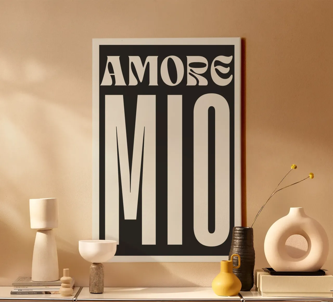 Amore Mio tela con Cornice a cassetta da NORDLICHT DESIGNS