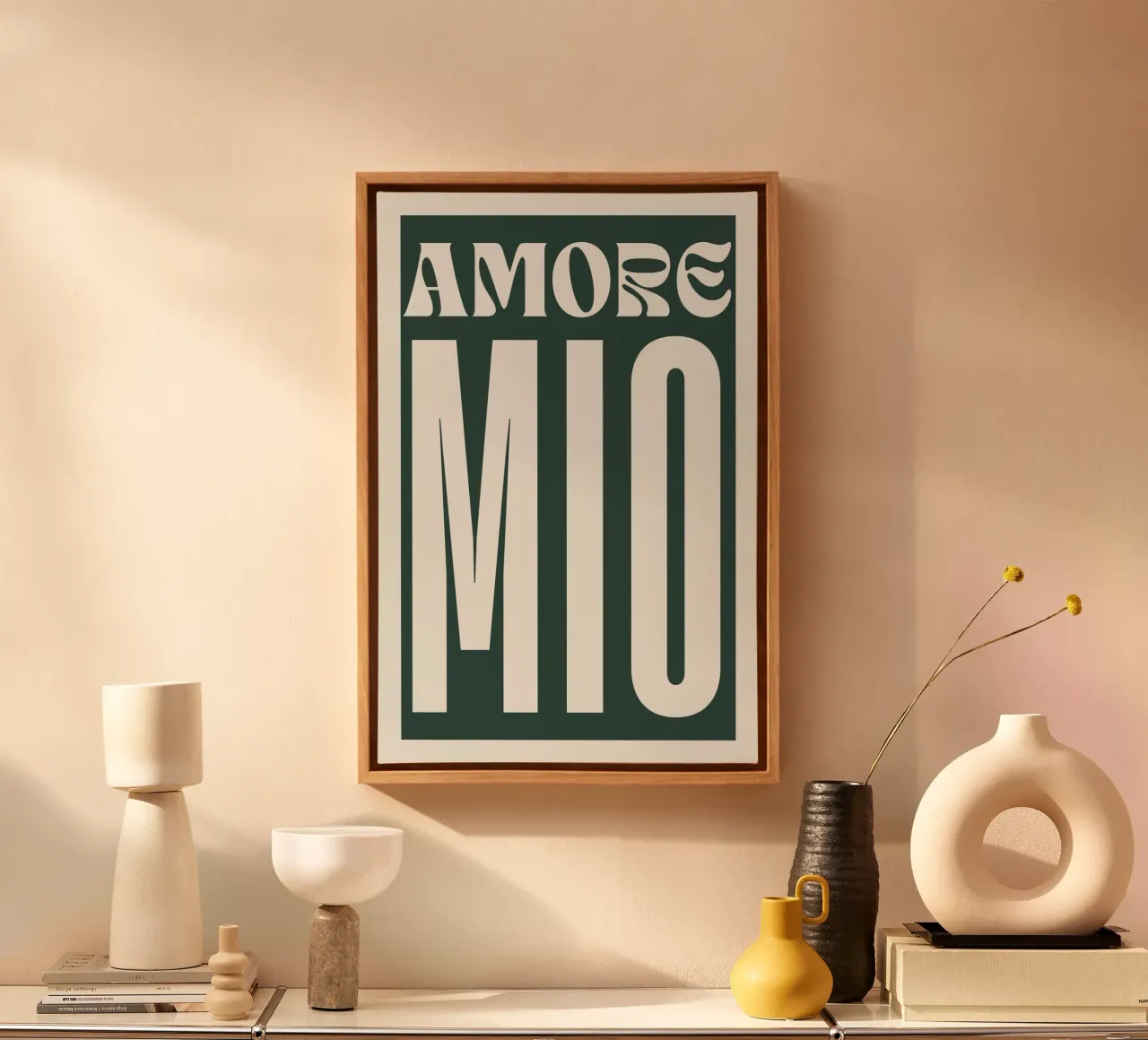 Amore Mio tela con Cornice a cassetta da NORDLICHT DESIGNS