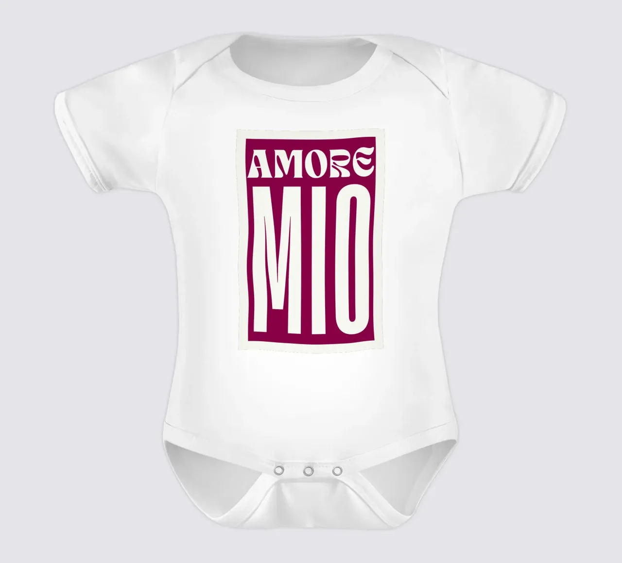 Amore Mio body neonato maniche corte da NORDLICHT DESIGNS