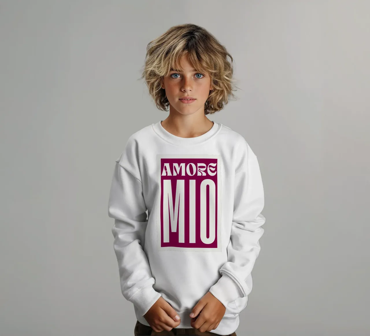 Amore Mio felpa bambino da NORDLICHT DESIGNS