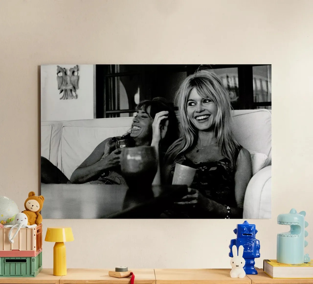 Brigitte Bardot Smiling alluminio dibond da Gallery Print and Art Limited