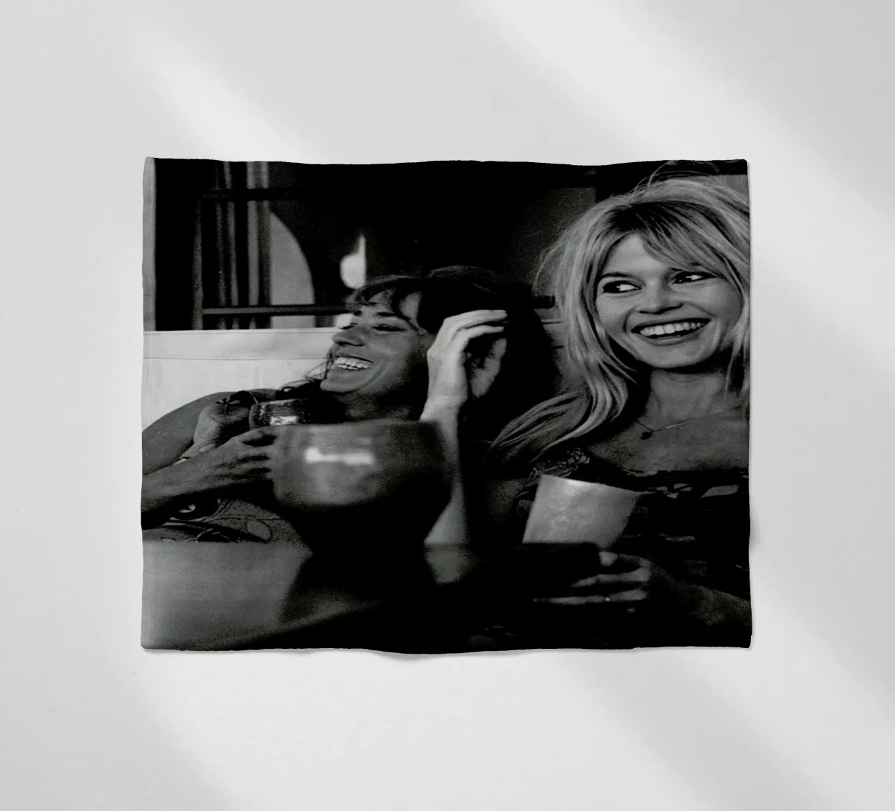 Brigitte Bardot Smiling coperta in pile da Gallery Print and Art Limited