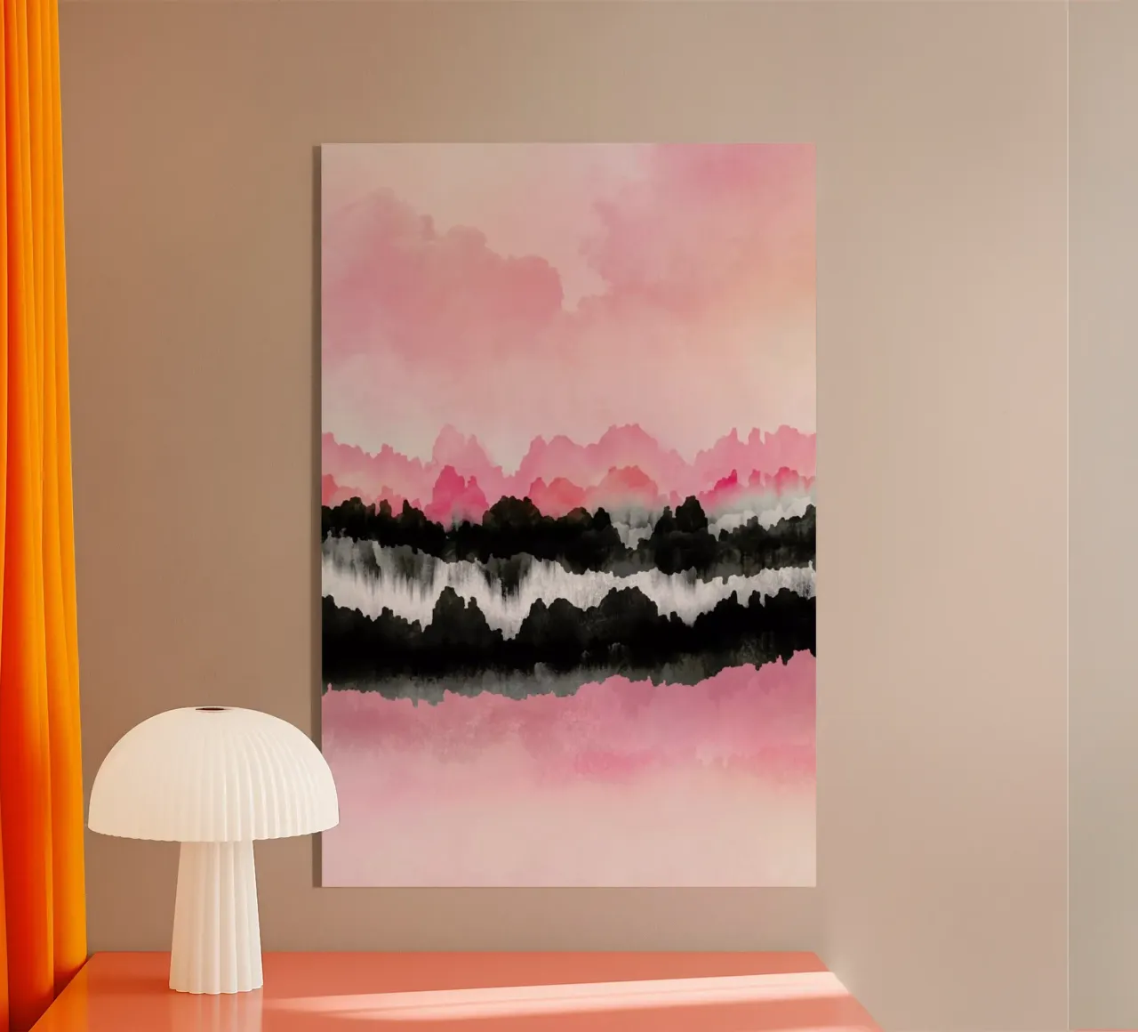 Pink Mountains plexiglass da Elisabeth Fredriksson