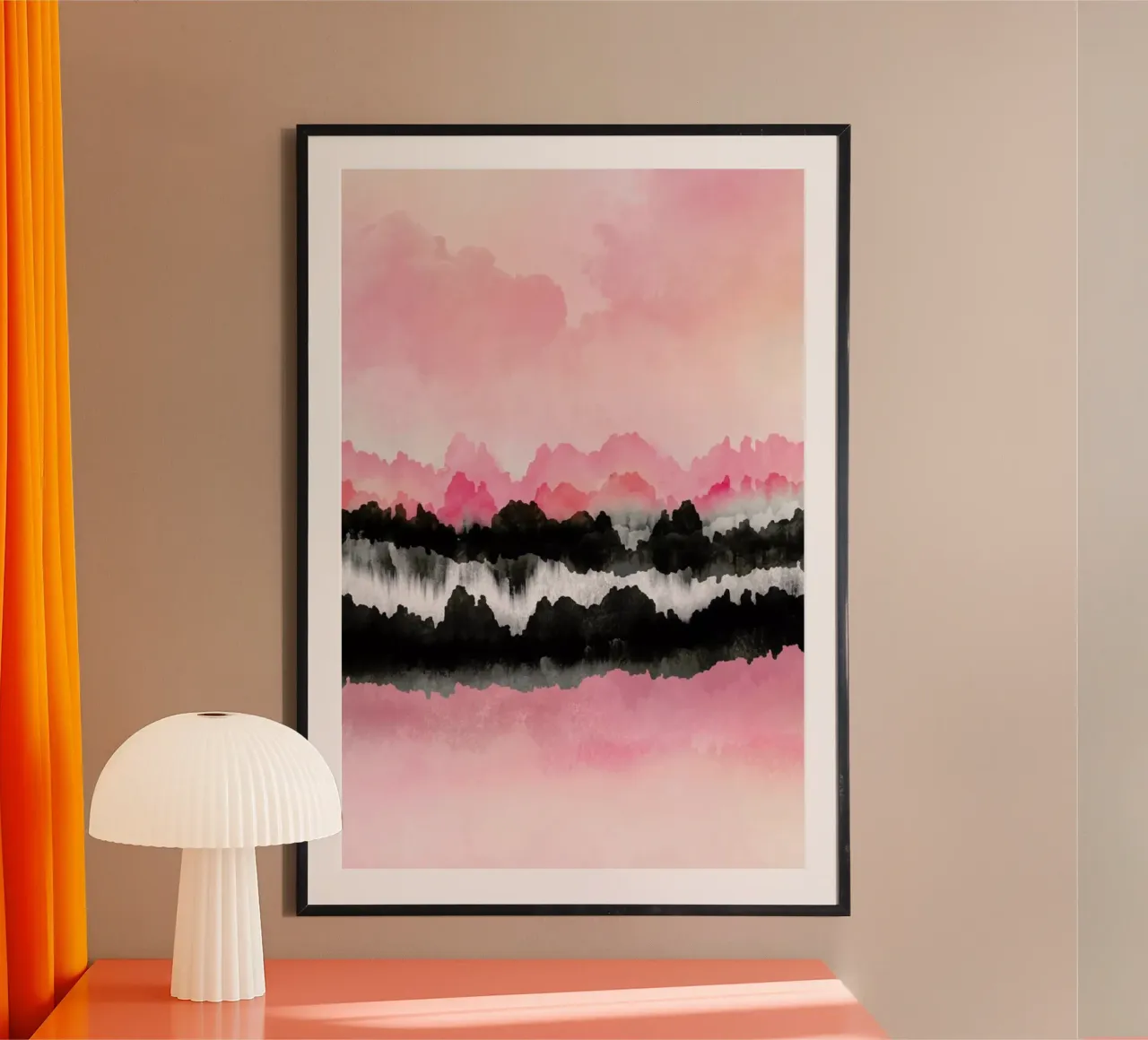 Pink Mountains poster da Elisabeth Fredriksson