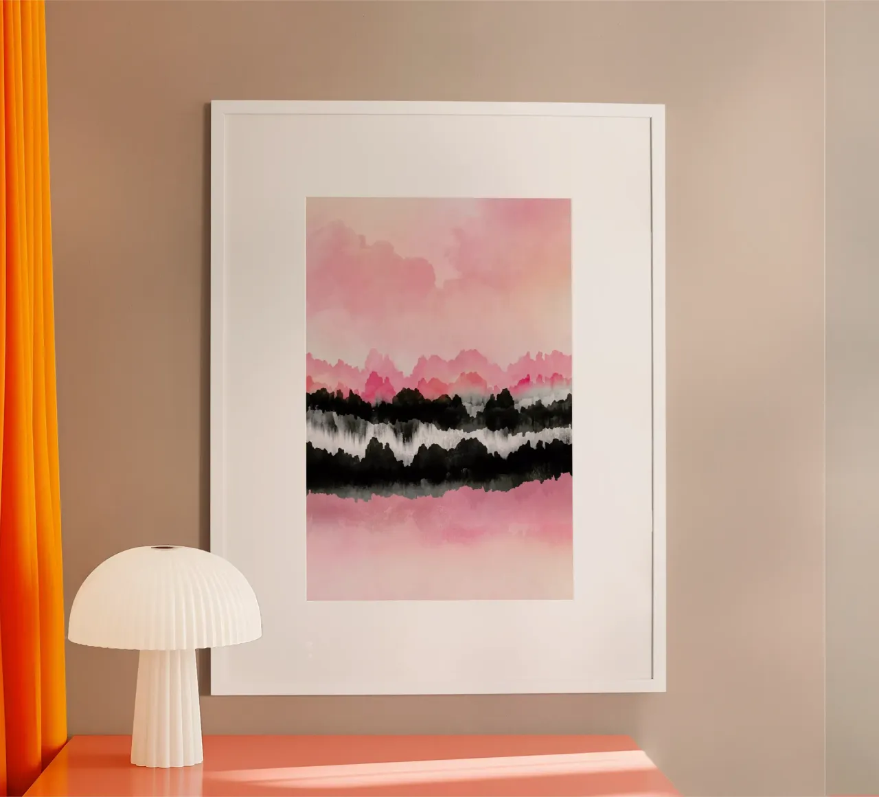 Pink Mountains poster da Elisabeth Fredriksson