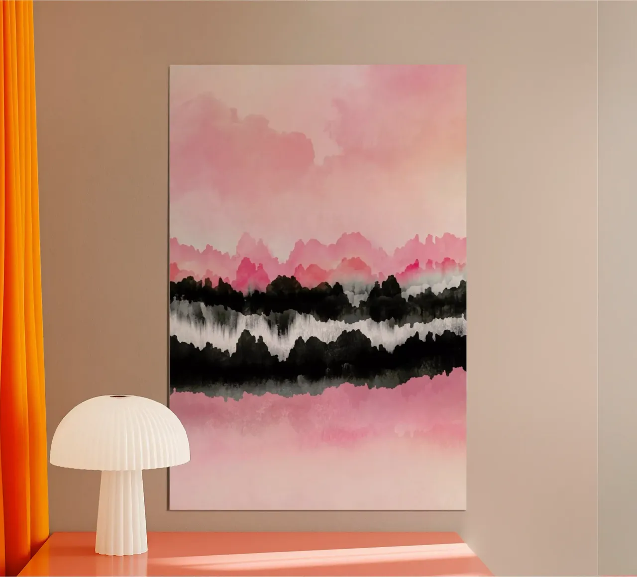Pink Mountains poster da Elisabeth Fredriksson