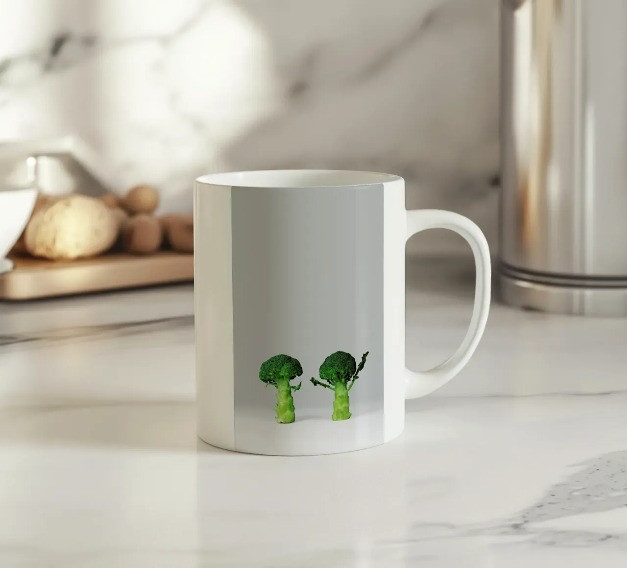 Arguing Broccolis tazza in ceramica da Lemon-apes
