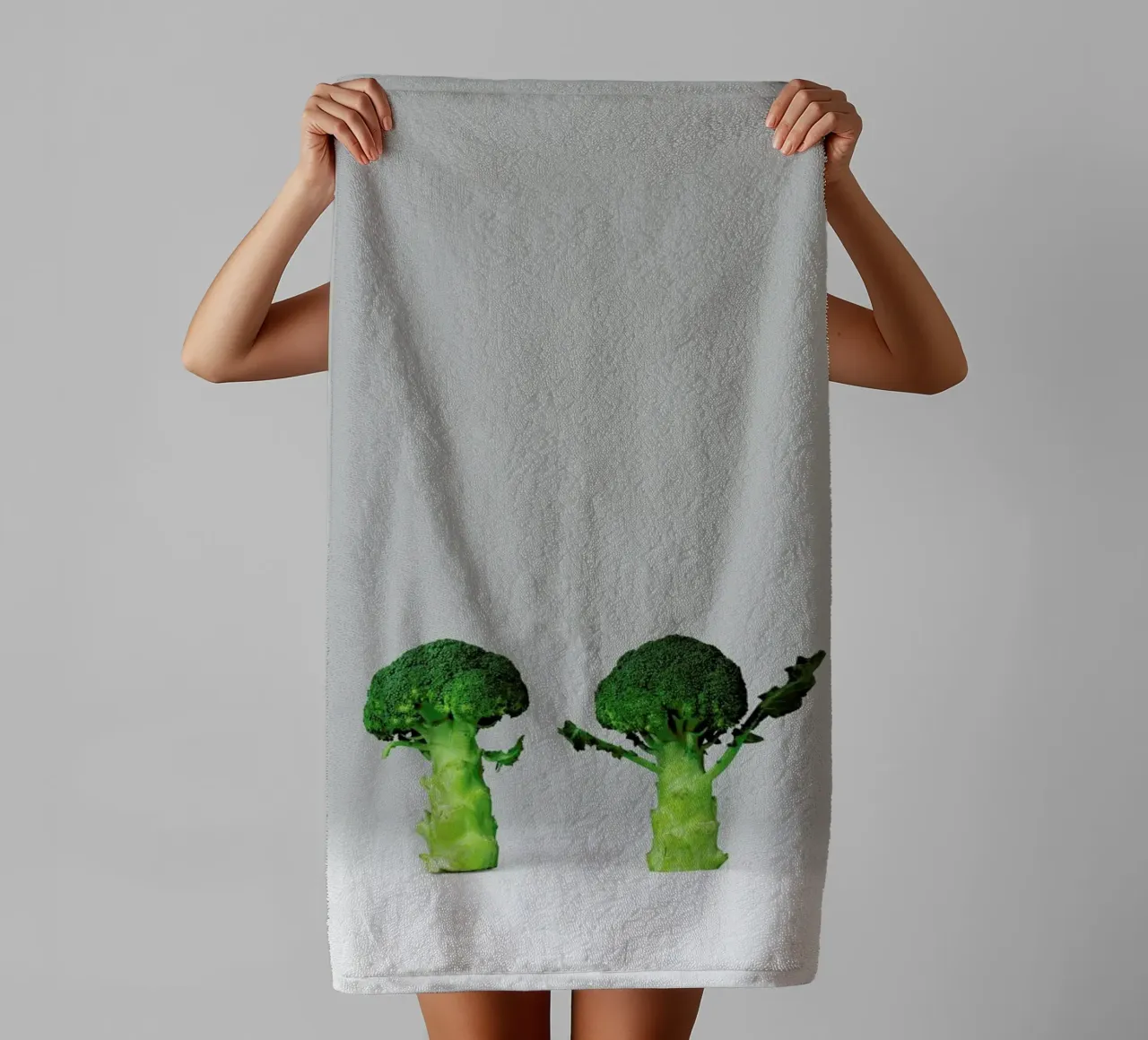 Arguing Broccolis asciugamano da bagno da Lemon-apes