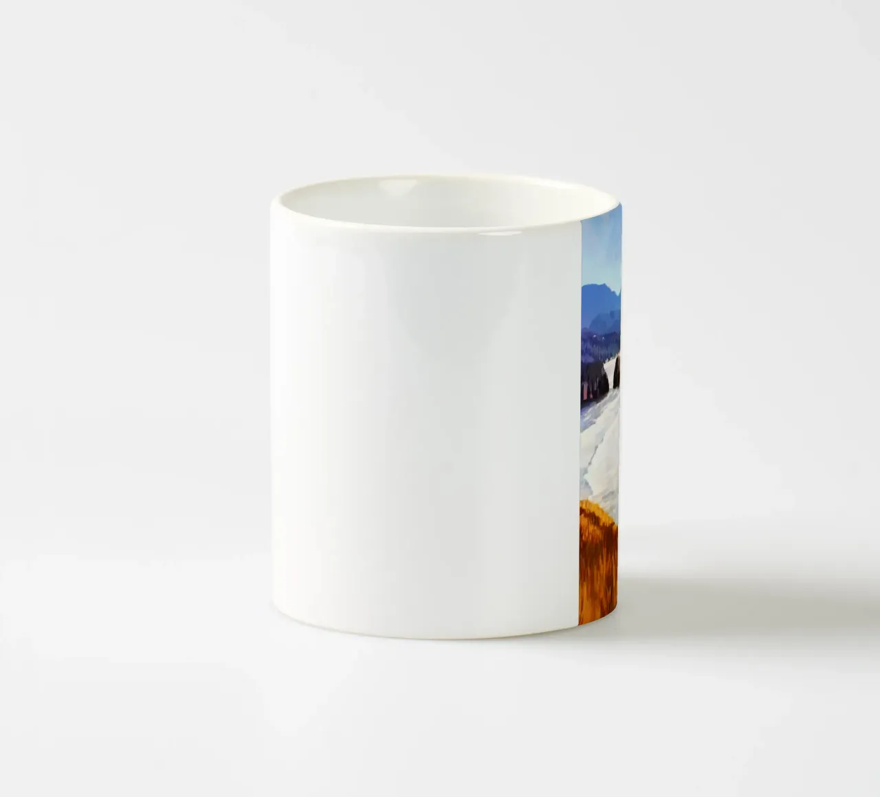 Acquerello corallo spiaggia tazza in ceramica da kaiyaraiya