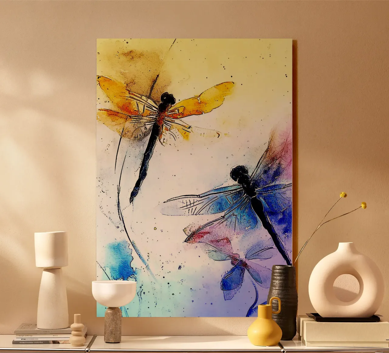 Libellula acquerellata plexiglass da kaiyaraiya