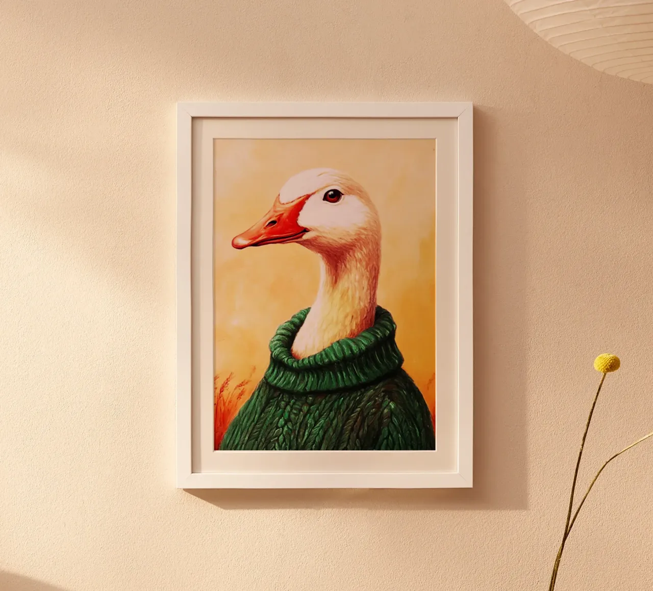 Oca acquerellata poster con telaio in legno da kaiyaraiya