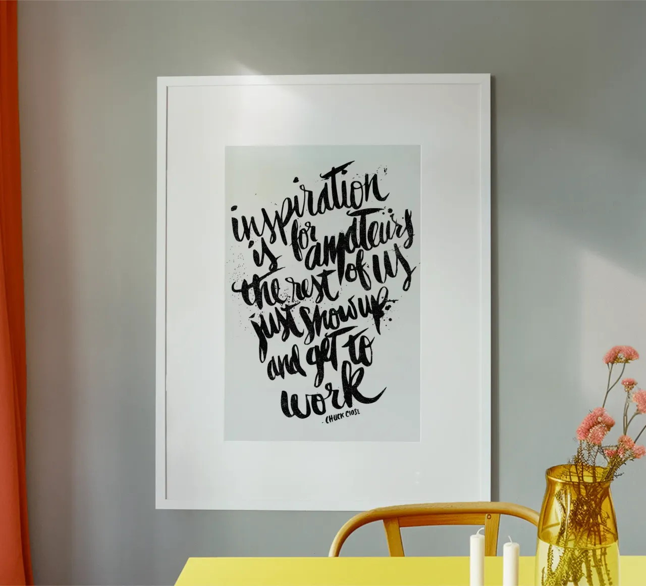 inspiration is for amateurs poster con telaio in alluminio da Matthew Taylor Wilson
