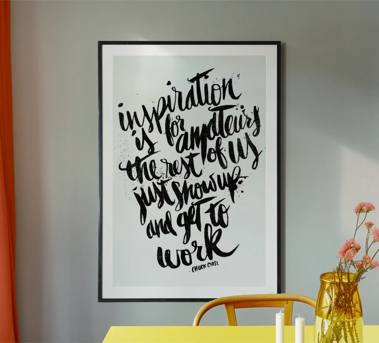inspiration is for amateurs poster con telaio in alluminio da Matthew Taylor Wilson