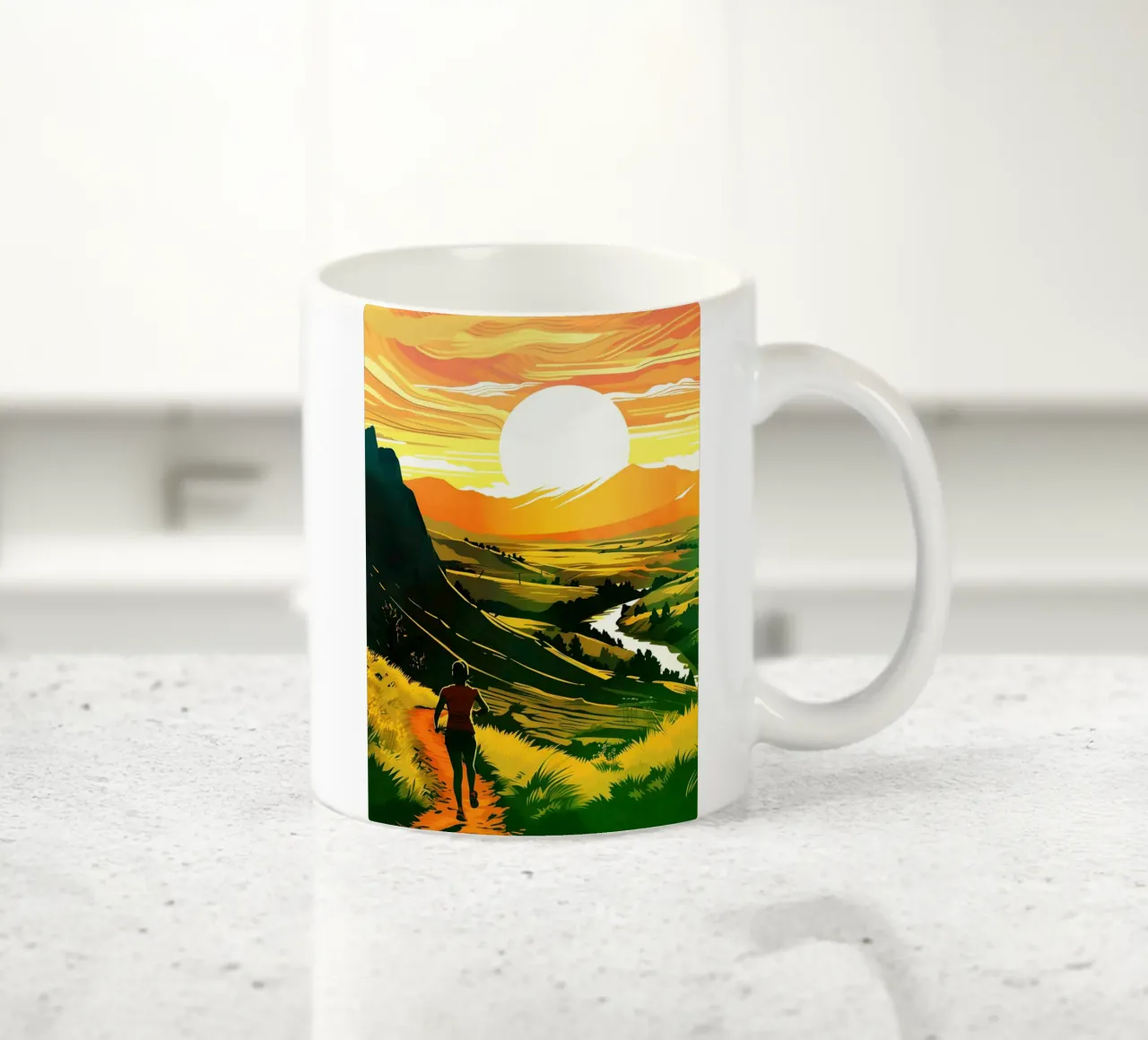 Eseguire l'acquerello all'aperto tazza in ceramica da kaiyaraiya