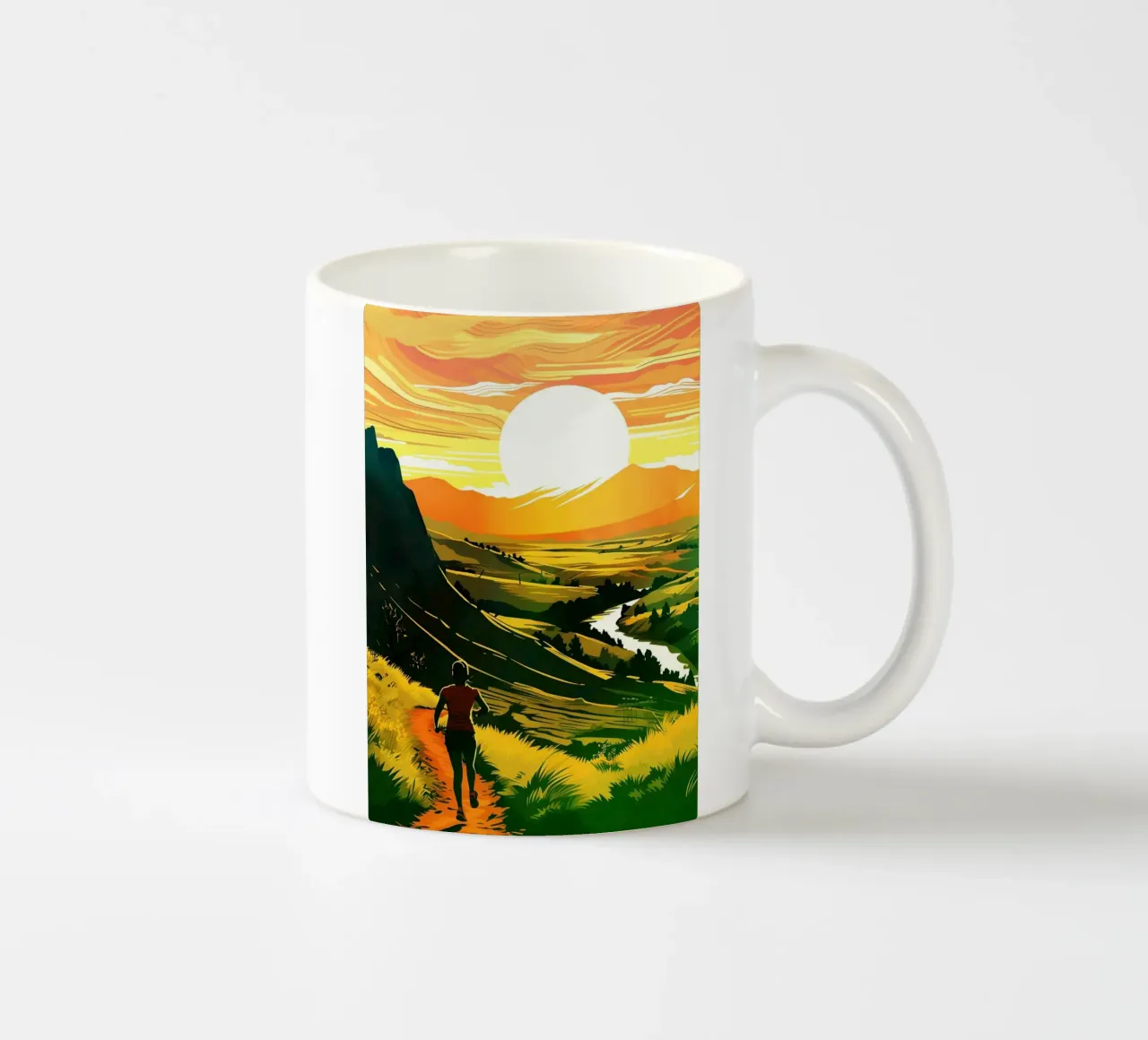 Eseguire l'acquerello all'aperto tazza in ceramica da kaiyaraiya