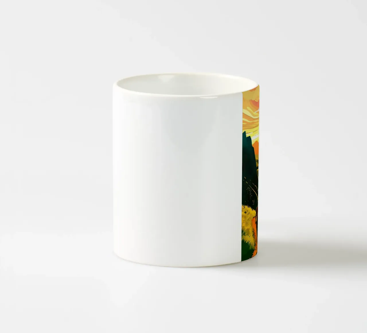 Eseguire l'acquerello all'aperto tazza in ceramica da kaiyaraiya