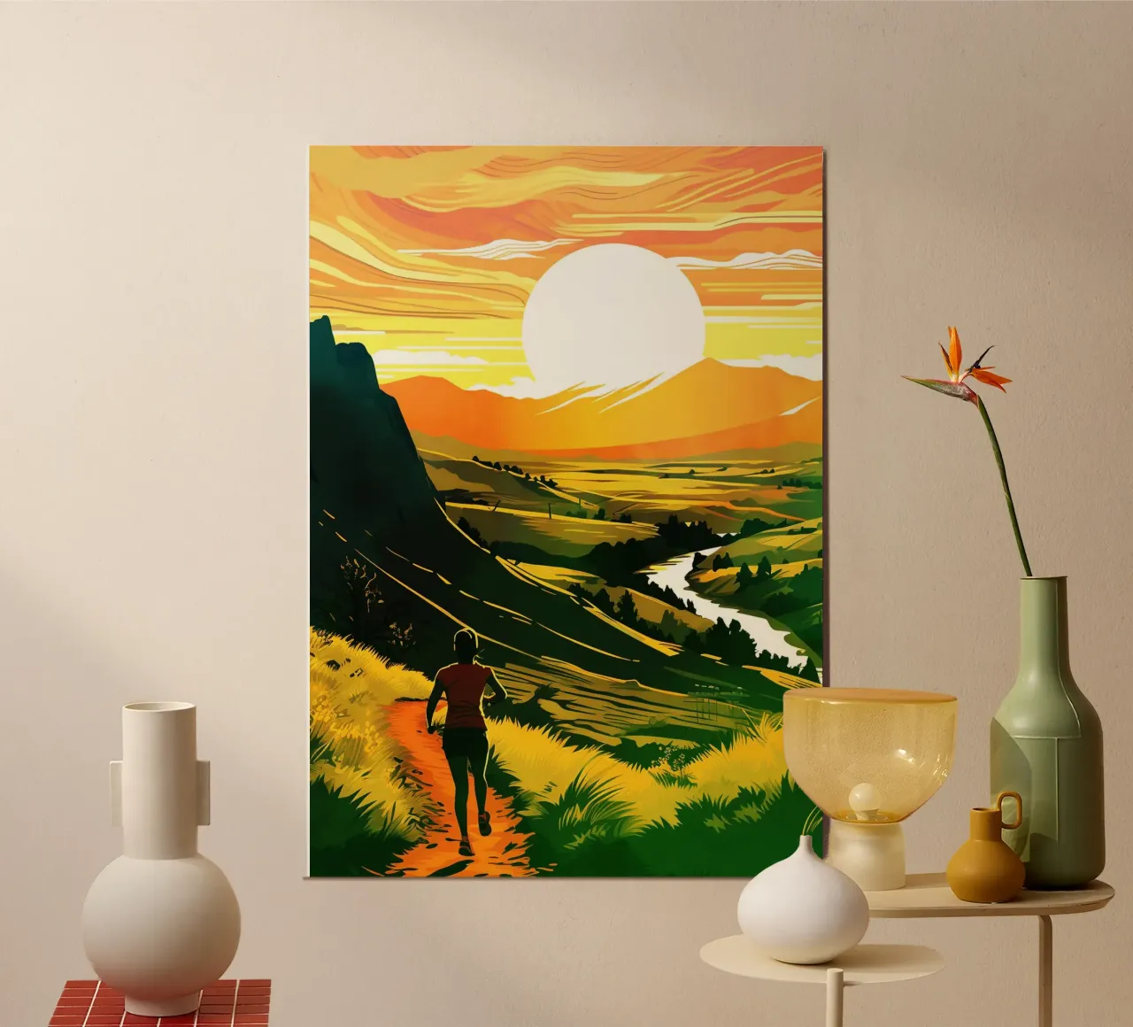 Eseguire l'acquerello all'aperto poster da kaiyaraiya