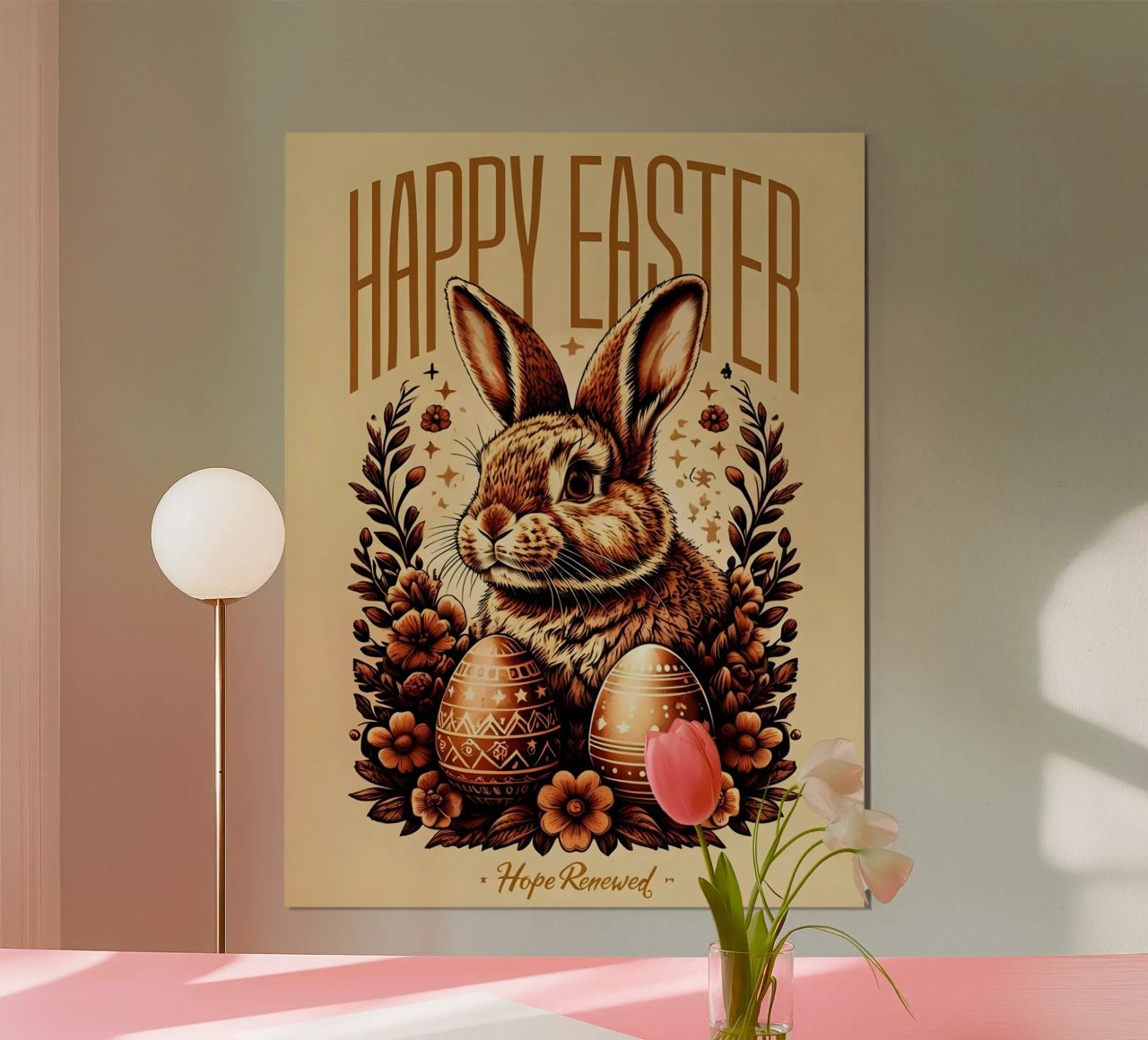 Happy Easter Hope Renewed poster by RETRO VINTAGE EDITION