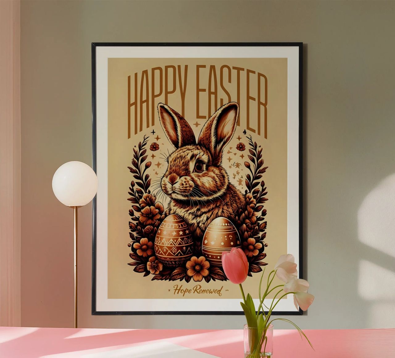 Happy Easter Hope Renewed poster by RETRO VINTAGE EDITION