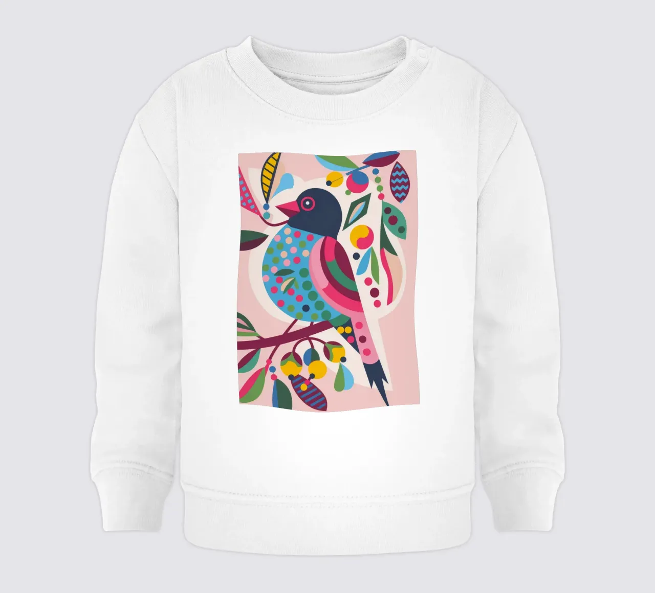 Uccello colorato felpa neonato da Emery Kate