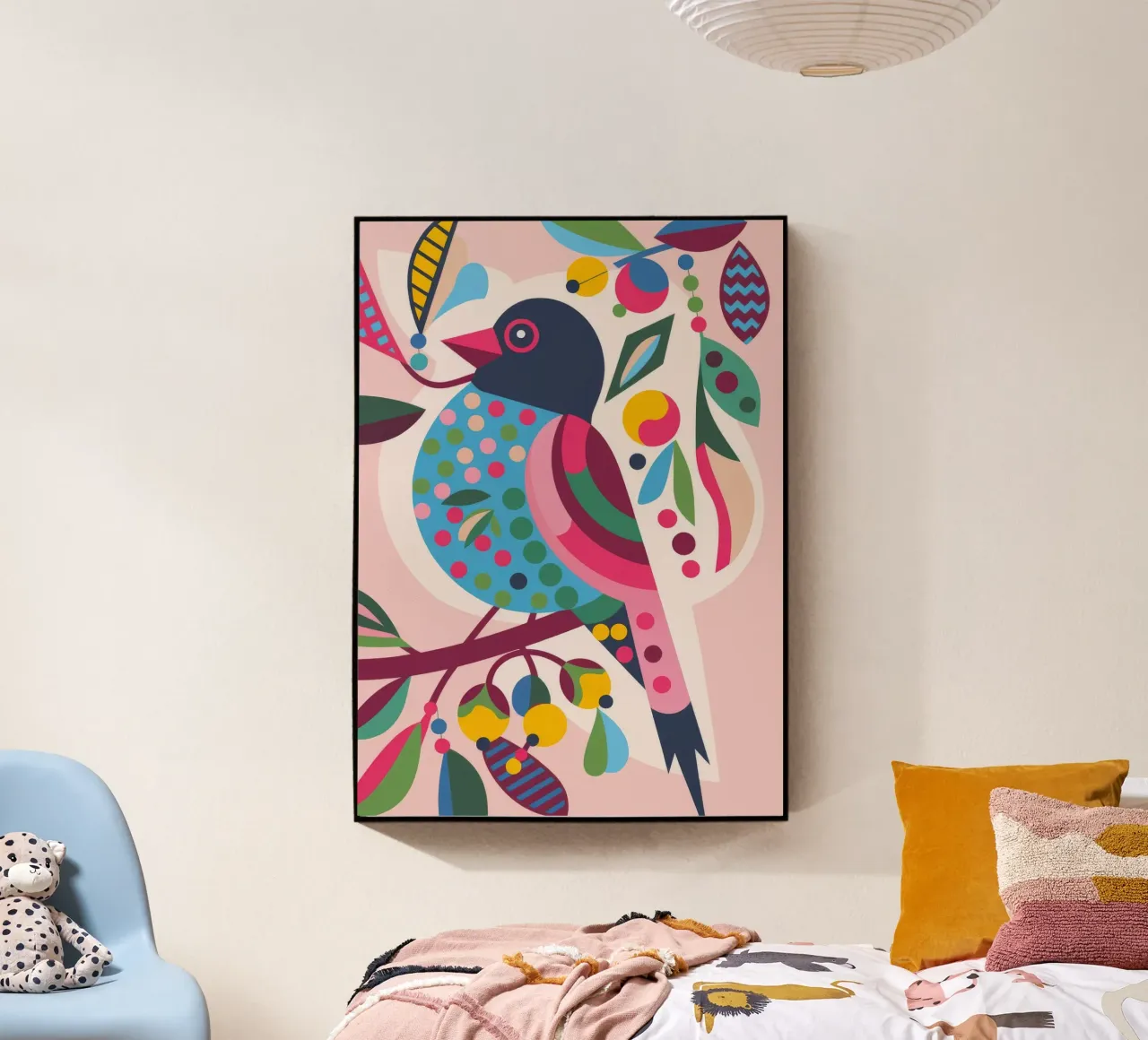 Uccello colorato plexiglass da Emery Kate