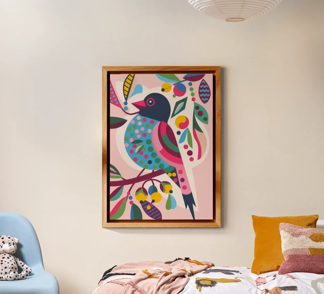 Uccello colorato alluminio dibond da Emery Kate