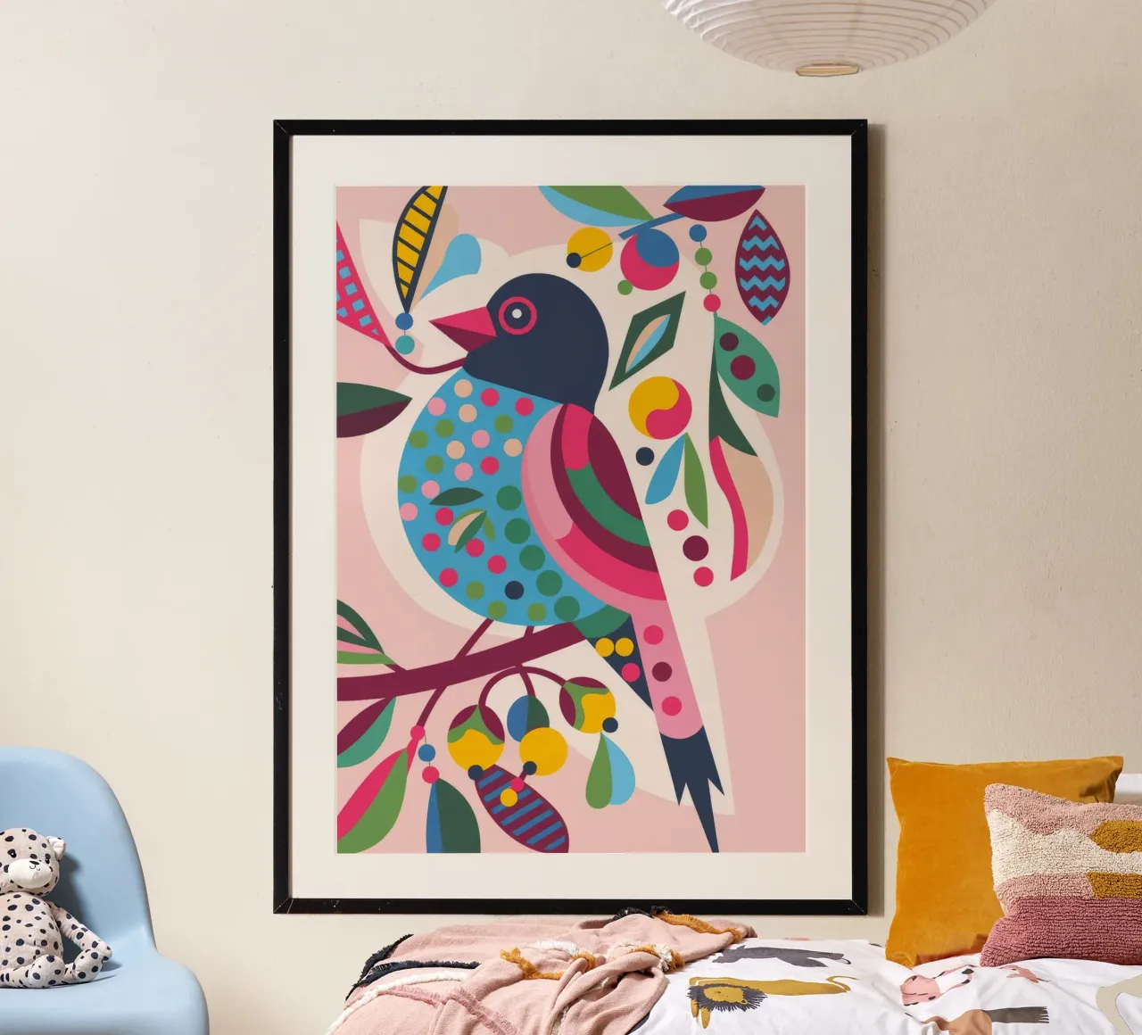 Uccello colorato carta hahnemühle da Emery Kate