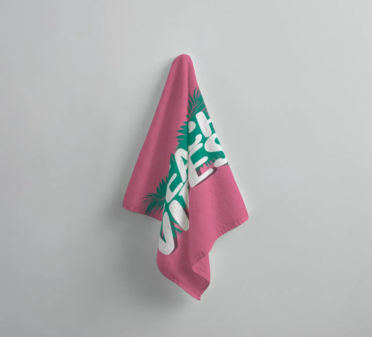 Beach Vibes lieben rosa Handtuch von Carinaprint