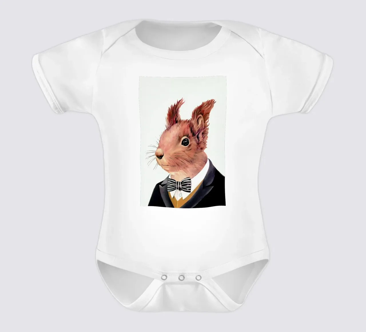 Red Squirrel body neonato maniche corte da Animal Crew