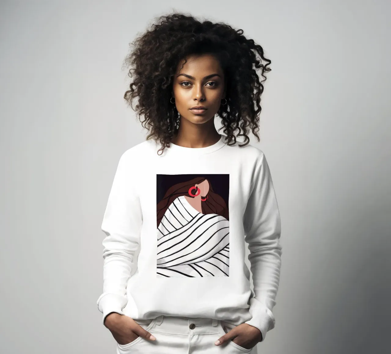 Abrazo de rayas Calor sudadera de Emery Kate
