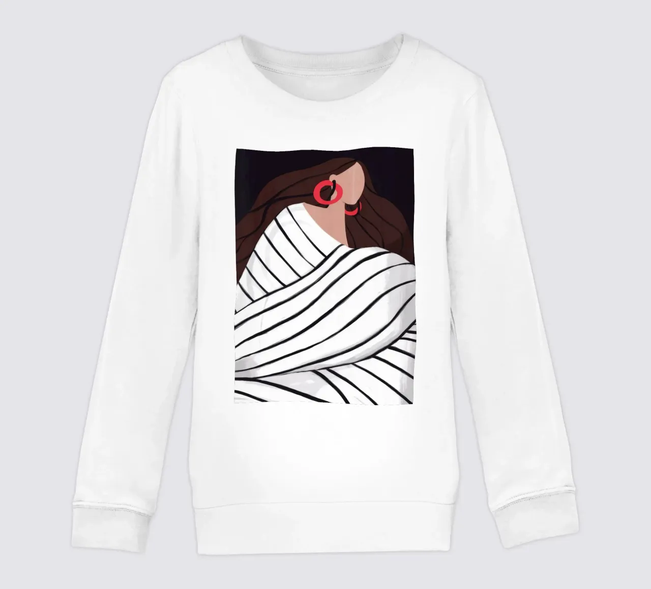 Striped Embrace Warmth kids sweatshirt by Emery Kate