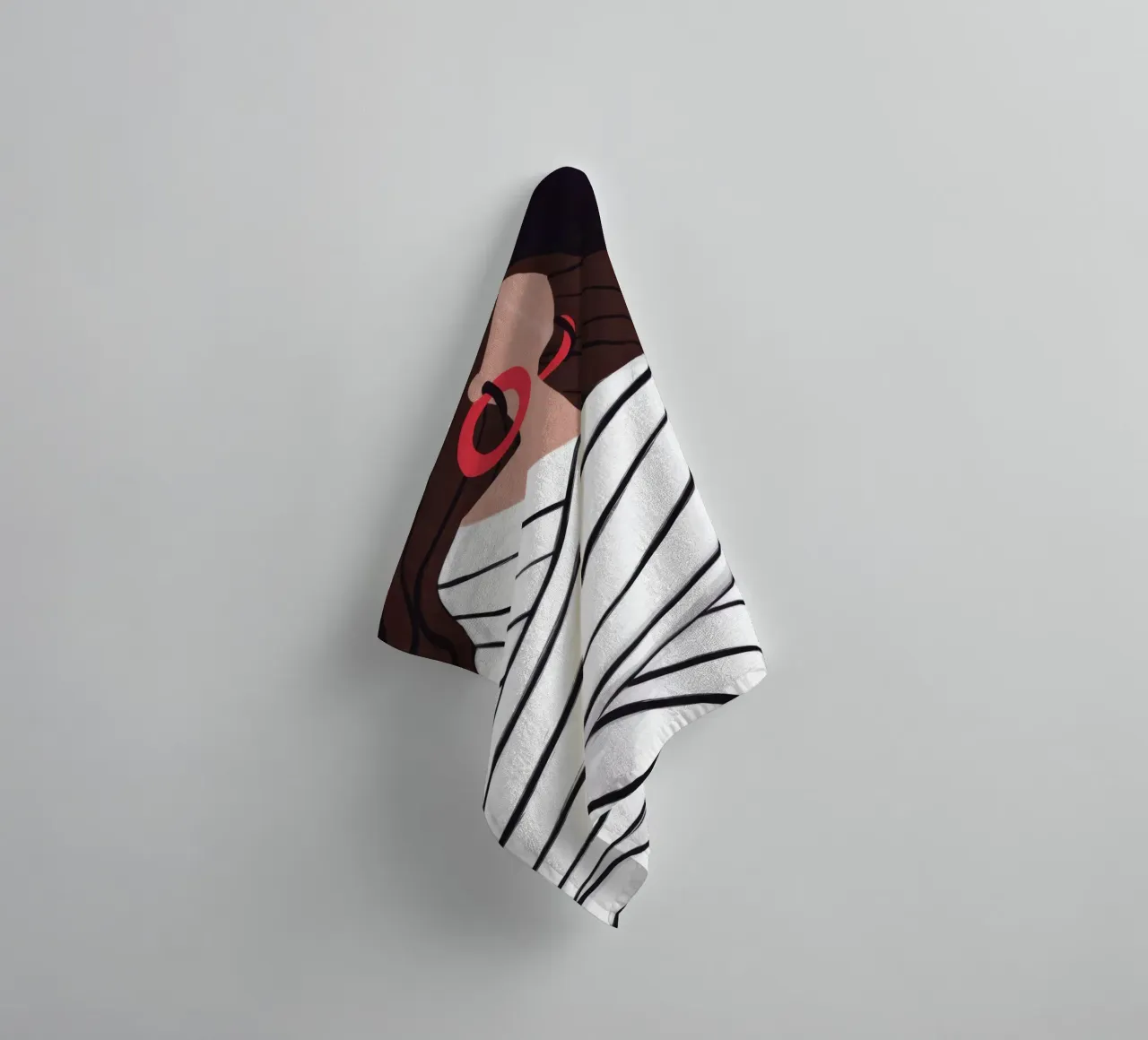 Striped Embrace Warmth towel by Emery Kate