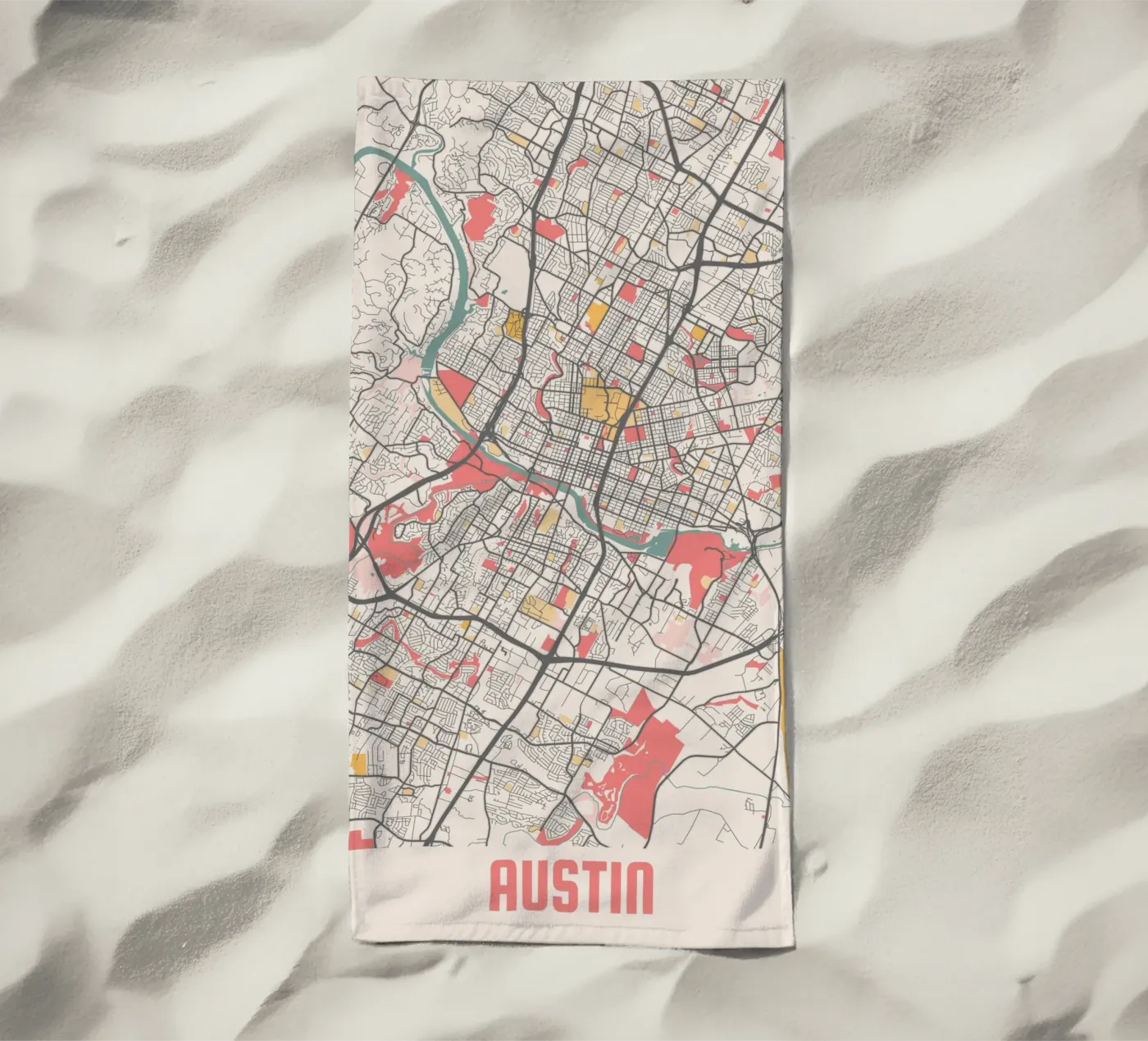 AUSTIN beach towel by Travelstudio