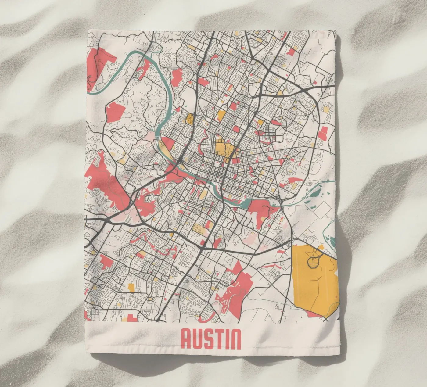 AUSTIN beach towel by Travelstudio