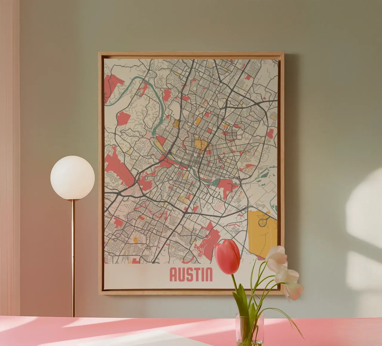 AUSTIN tela con Cornice a cassetta da Travelstudio