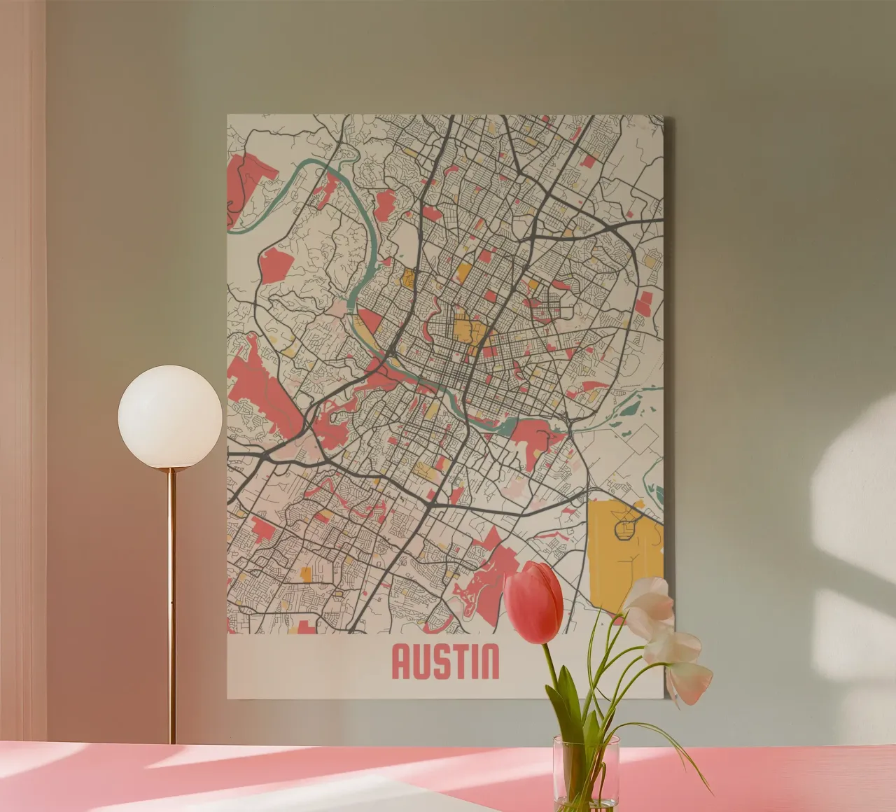 AUSTIN tela con Cornice a cassetta da Travelstudio